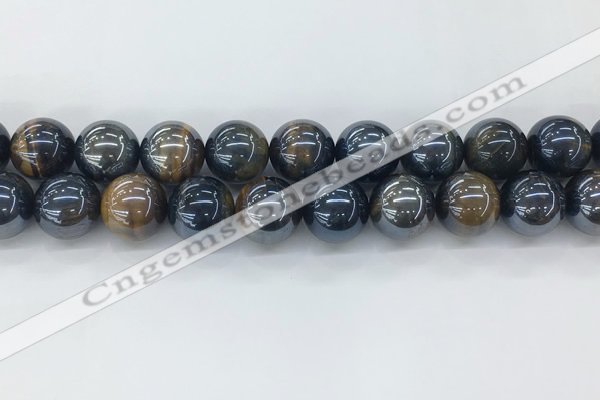 CTE2091 15.5 inches 18mm round AB-color blue & yellow tiger eye beads