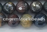 CTE2094 15.5 inches 8mm faceted round AB-color mixed tiger eye beads