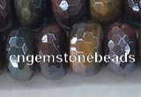 CTE2105 8*14mm faceted rondelle AB-color mixed tiger eye beads