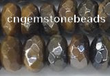 CTE2112 6*10mm faceted rondelle AB-color yellow tiger eye beads