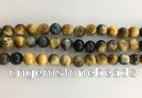 CTE2122 15.5 inches 10mm round golden & blue tiger eye beads