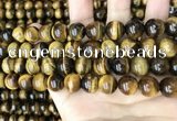 CTE2150 15.5 inches 12mm round yellow tiger eye beads wholesale