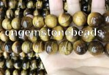 CTE2153 15.5 inches 18mm round yellow tiger eye beads wholesale