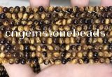 CTE2156 15.5 inches 4mm round yellow tiger eye gemstone beads