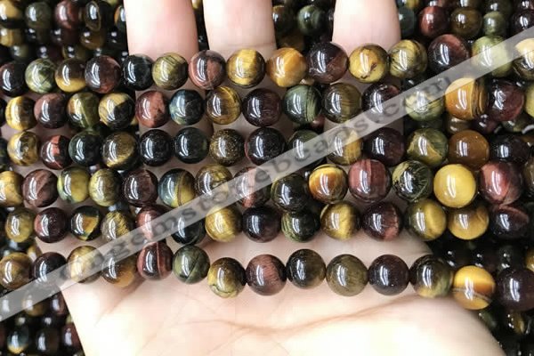 CTE2191 15.5 inches 6mm round mixed tiger eye beads wholesale