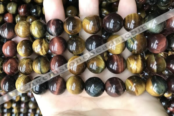 CTE2196 15.5 inches 16mm round mixed tiger eye beads wholesale