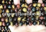 CTE2203 15.5 inches 10mm round mixed tiger eye gemstone beads