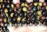 CTE2204 15.5 inches 12mm round mixed tiger eye gemstone beads