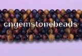 CTE2220 15.5 inches 8mm round colorful tiger eye gemstone beads