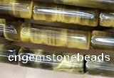 CTE2245 15.5 inches 4*14mm tube yellow tiger eye beads wholesale