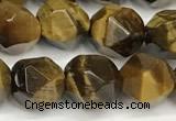 CTE2251 15 inches 8mm faceted nuggets yellow tiger eye beads