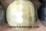 CTE2264 15 inches 14mm faceted round AB-color golden & blue tiger eye beads