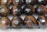 CTE2271 15 inches 8mm faceted round AB-color yellow tiger eye beads