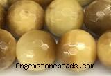 CTE2317 15 inches 10mm faceted round golden tiger eye beads