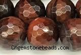 CTE2323 15 inches 12mm faceted round red tiger eye beads