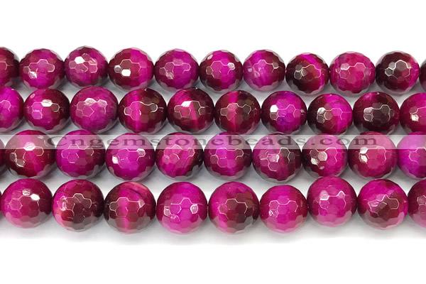 CTE2342 15 inches 10mm faceted round red tiger eye beads