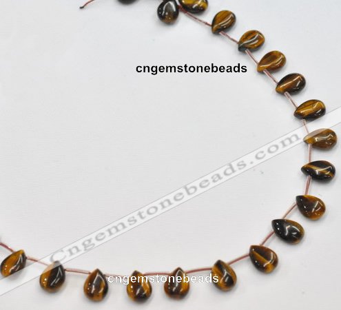 CTE24 teardrop 10*14mm yellow tiger eye beads Wholesale