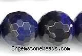 CTE2402 15 inches 12mm facted round blue tiger eye beads
