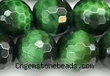 CTE2410 15 inches 10mm faceted round green tiger eye beads