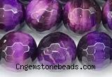 CTE2421 15 inches 10mm faceted round purple tiger eye beads