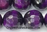 CTE2422 15 inches 12mm faceted round purple tiger eye beads