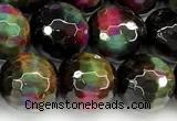 CTE2439 15 inches 10mm faceted round mixed tiger eye beads