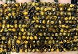 CTE2462 15 inches 4mm faceted round yellow tiger eye beads wholesale