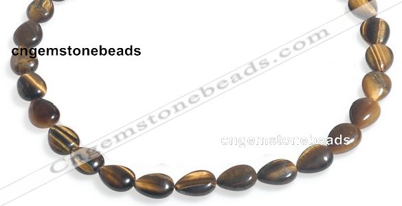 CTE27 12*16mm flat teardrop yellow tiger eye beads Wholesale