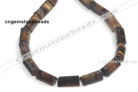 CTE29 10*20mm triangle column yellow tiger eye beads Wholesale