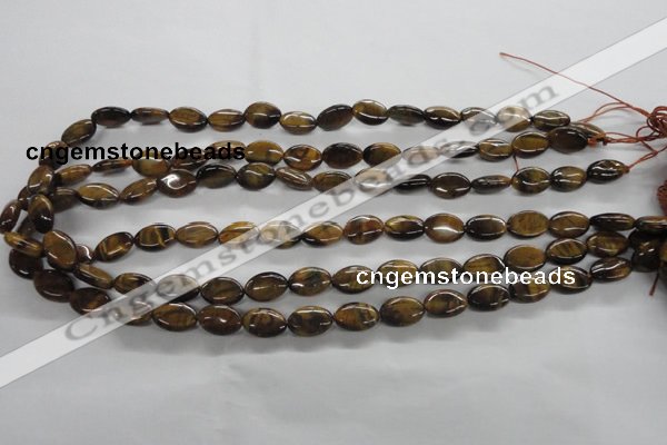 CTE301 15.5 inches 8*12mm oval yellow tiger eye gemstone beads