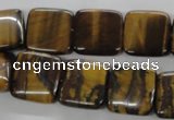 CTE309 15.5 inches 16*16mm square yellow tiger eye gemstone beads