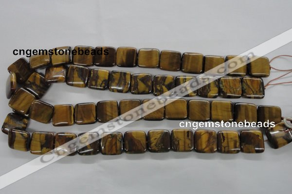 CTE309 15.5 inches 16*16mm square yellow tiger eye gemstone beads