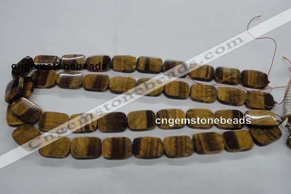 CTE310 15.5 inches 15*20mm rectangle yellow tiger eye gemstone beads