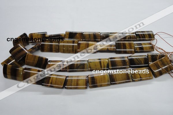 CTE312 15.5 inches 18*25mm flat tube yellow tiger eye gemstone beads