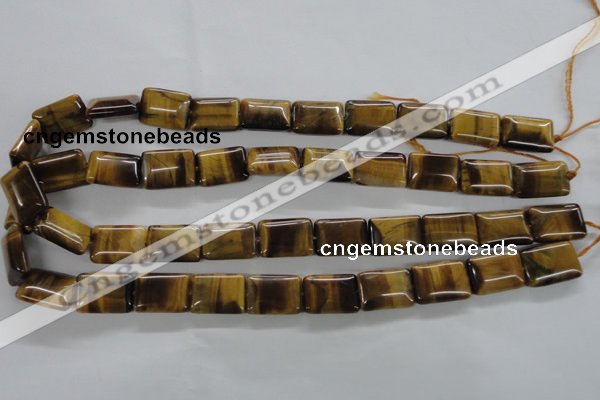 CTE314 15.5 inches 12*18mm rectangle yellow tiger eye gemstone beads