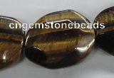 CTE324 15.5 inches 25*35mm freeform yellow tiger eye gemstone beads