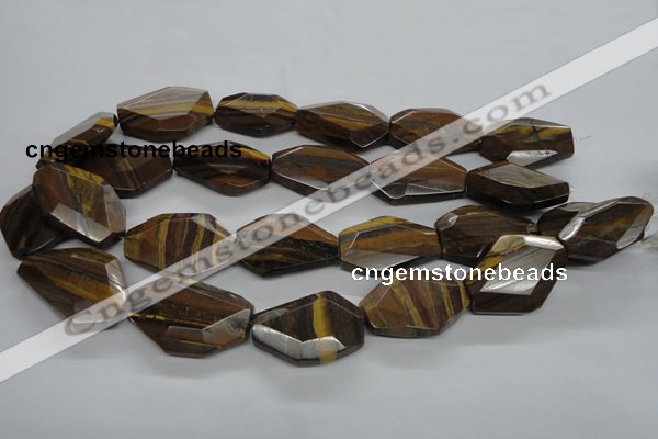 CTE325 15.5 inches 24*30mm freeform yellow tiger eye gemstone beads