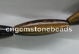 CTE331 15.5 inches 10*35mm rice yellow tiger eye gemstone beads