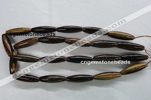 CTE331 15.5 inches 10*35mm rice yellow tiger eye gemstone beads