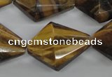 CTE333 15.5 inches 22*30mm pyramid yellow tiger eye gemstone beads