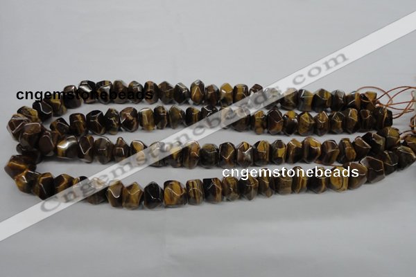 CTE336 15.5 inches 8*12mm faceted nuggets yellow tiger eye gemstone beads