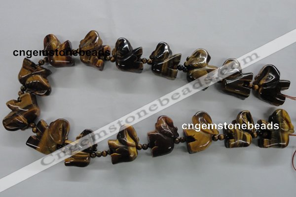 CTE339 15.5 inches 20*25mm animal yellow tiger eye gemstone beads