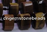 CTE340 11*15*15mm faceted triangle yellow tiger eye beads