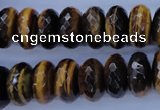 CTE404 15.5 inches 8*16mm faceted rondelle yellow tiger eye beads