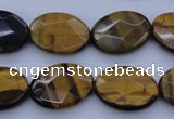 CTE431 15.5 inches 15*20mm faceted oval yellow tiger eye beads