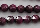 CTE474 15.5 inches 12mm faceted round red tiger eye beads wholesale