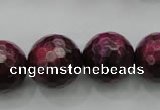 CTE477 15.5 inches 18mm faceted round red tiger eye beads wholesale