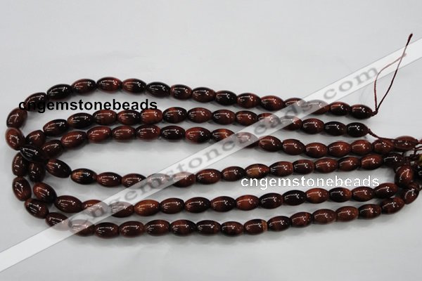 CTE51 15.5 inches 8*12mm rice red tiger eye gemstone beads