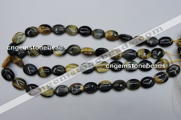 CTE570 15.5 inches 13*17mm oval golden & blue tiger eye beads