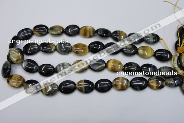 CTE571 15.5 inches 15*20mm oval golden & blue tiger eye beads